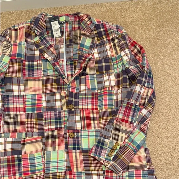 Vineyard Vines Madras Patchwork Blazer 44R NWT Kentucky Derby Preppy Sport Coat - Picture 5 of 16
